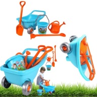 ZESTAW MAŁEGO OGRODNIKA DLA DZIECI TACZKA + AKCESORIA DO ZABAWY W OGRODZIE