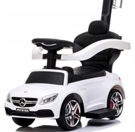 JEŹDZIK MERCEDES AMG C63 2w1 PCHACZ MUZYKA KLAKSON BIAŁY AUTKO DLA DZIECI