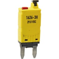 Automat zabezpieczajacy Mini 12-24V 20A z przyciskiem reset żółty