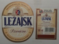 STARA ETYKIETA PIWO PSZENICZNE BROWAR LEŻAJSK + KONTRA