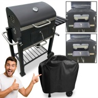 DEKRAFT GRILL OGRODOWY WĘGLOWY ŻELIWNY RUSZT TERMOMETR 113CM PROSTOKĄTNY