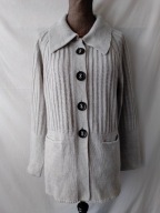 Kardigan jasnoszary w prążki - L/ 44-46