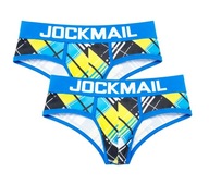 2-pack Modne slipy męskie JOCKMAIL z geometrycznym wzorem L