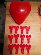balony serce zestaw w kształcie serca walentynki heart 12 szt.