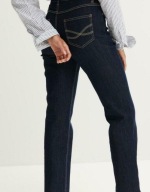 Hit !_NOWE proste WYSZCZUPLAJĄCE jeansy granat_miękka BAWEŁNA+spandex 50/52