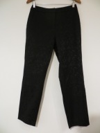 Spodnie damskie eleganckie F&F 36 wysoki stan tłoczone kwiatki