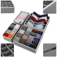 ORGANIZER DO SZUFLADY NA BIELIZNĘ SKARPETKI SKŁADANY MODUŁOWY ZESTAW 4 SZT