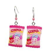 Kolczyki z paczką słodyczy "My Melody"