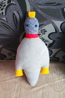 15. gąska, gęś, kaczka; przytulanka, maskotka wykonana na szydełku