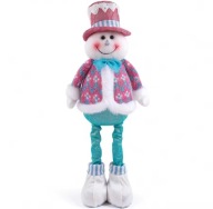 Bałwan teleskopowe nogi 42cm figurka dekoracja świąteczna na prezent