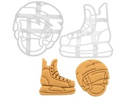 2 x forma do ciastek do wykrawania Bakerlogy zestaw łyżwa kask