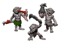 Jungle Goblin Cannibals Goblińscy Kanibale Ludożercy Zestaw RPG Druk 3D