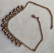 Piękny złoty naszyjnik łapacz snów ruchome elementy srebro 925 pozłacane