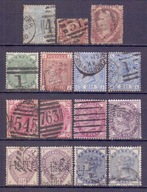 A6426 Anglia zestaw z okresu 1870-1883 na znaczkach Wiktoria