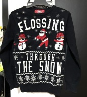 5 Świąteczny Bożonarodzeniowy imprezowy Mikołaj z bałwankami 11 lat 146 cm