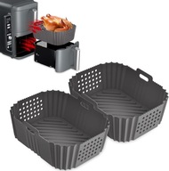 FORMA DO FRYTKOWNICY x2 SILIKONOWY POJEMNIK DO NINJA AIRFRYER 19 x 14 cm