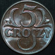 5 groszy 1938 - menniczy egzemplarz