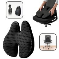 PODUSZKA ORTOPEDYCZNA LĘDŹWIOWA PIANKA MEMORY POD PLECY DO AUTA KRZESŁA