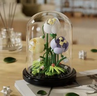 Klocki kwiatki plastikowe Kwiaty w kloszu idealne na prezent 160el. DIY