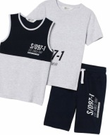 Komplet_ 2 bluzeczki + spodenki r 146 H&M