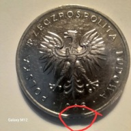 10 zł 1986 r. - cyfra, destrukt, końcówka blachy.