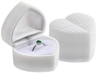 Pudełko serce na pierścionek skrzydła anioła - ZARĘCZYNY, CHREZEST, ROCZEK