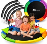 HUŚTAWKA BOCIANIE GNIAZDO OGRODOWA DLA DZIECI KOKON WIELOKOLOROWA 120cm XXL