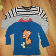 Śliczne bluzki zestaw 3 szt r 86-92 cm