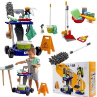 ZESTAW DO SPRZĄTANIA DLA DZIECI WÓZEK SPRZĄTAJĄCY DZIECIĘCY MOP ODKURZACZ
