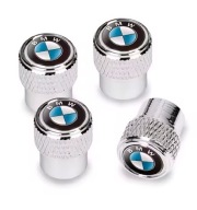 Nakrętki kapturki na wentyle BMW - srebrne (4szt.)
