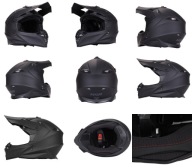 Kask motocyklowy ECE 22.06 | cross / enduro / quad | czarny mat HSR HS217 S