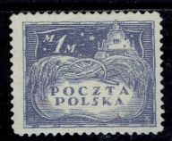 WYDANIE MARKOWE Fi 92 B c ** NIEB FIOLETOWY ODMIANY STAN IDEALNY PAPIER y2