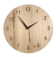 Zegar ścienny drewniany Wiąz 30cm - wykonany z drewna prezent