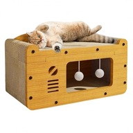 DRAPAK NISKI dla kota domek LEGOWISKO kryjówka z zabawką 2 POZIOMY do 60 cm