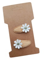 Spineczki spinki do włosów boho dla niemowlaka mini pyk kwiatuszek