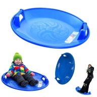 ŚLIZG POLSKI PRODUKT NIEBIESKI PLASTIK DLA DZIECI BOBSLEJ MUSZLA SANKI