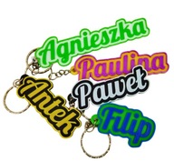 Brelok personalizowany 3D z własnym napisem – wybór koloru i tekstu