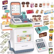 Supermarket Dla Dzieci – Kasa Fiskalna + Akcesoria Sklepowe