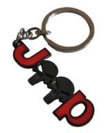 BRELOK BRELOCZEK do kluczy JEEP Punisher Compass Wrangler czerwono srebrny