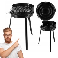 GRILL WĘGLOWY TURYSTYCZNY KLASYCZNY PRZENOŚNY RUSZT OKRĄGŁY 36CM LUND