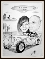 Karykatura ze zdjęcia na rocznicę ślubu wykonana ręcznie PROMOCJA