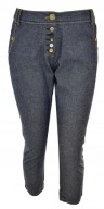 Spodnie cienki jeans guziki roz 42/44 jak nowe