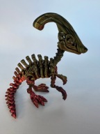 Parasaurolophus dinozaur z grzebieniem szkielet ruchoma figurka 3d zabawka