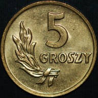 5 groszy 1949 B - menniczy egzemplarz - kolor RD