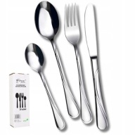 SZTUĆCE ZESTAW SZTUĆCÓW STALOWYCH 24EL SERWIS OBIADOWY NA 6 OSÓB