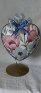 Bombka serce ręcznie zdobiona 15 CM decoupage SD55
