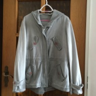 KURTKA PARKA ITALY SZARA L-XL COTTON KAPTUR KIESZ
