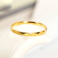 STAL 316L OBRACZKA FASETKOWANA GOLD 2MM R.18