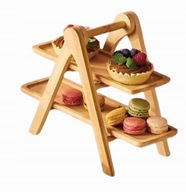 PÓŁKA PATERA ORGANIZER DWUPOZIOMOWY BAMBUS