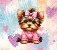 PANEL z nadrukiem na torbę, tk. wodoodporna 45/45cm York yorkshire terrier